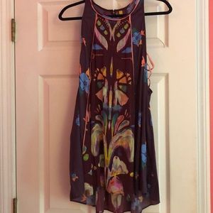 Purple Floral Free People Dress